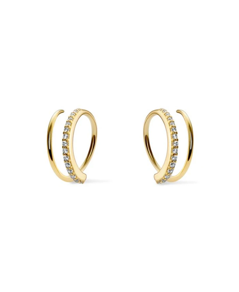 Harley Pave Double Hoop Earrings