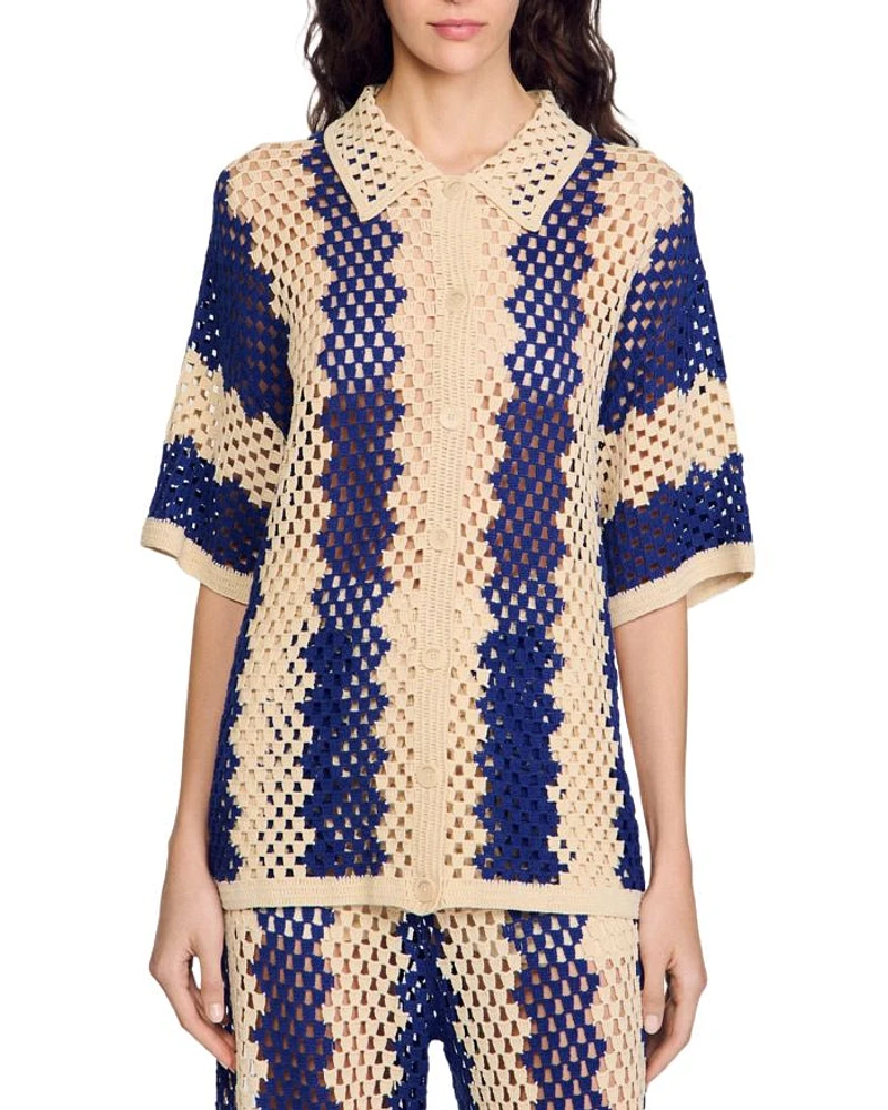 Palmas Collared Cardigan Sweater