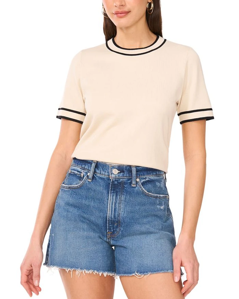 Short Sleeve Crewneck Sweater