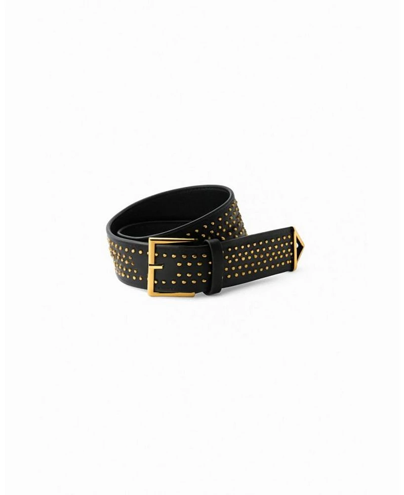 Leather Belt with Studs