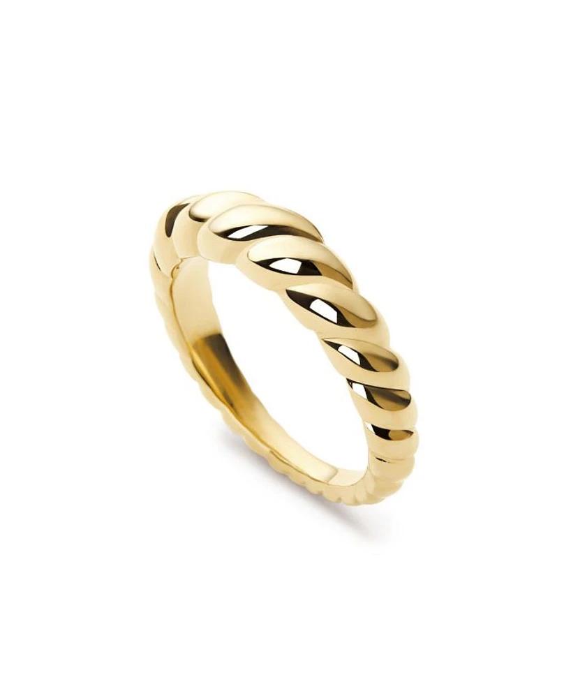 Gold Twist Slim Rope Ring