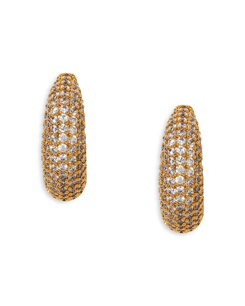 Alma Pavé Dome Hoop Earrings