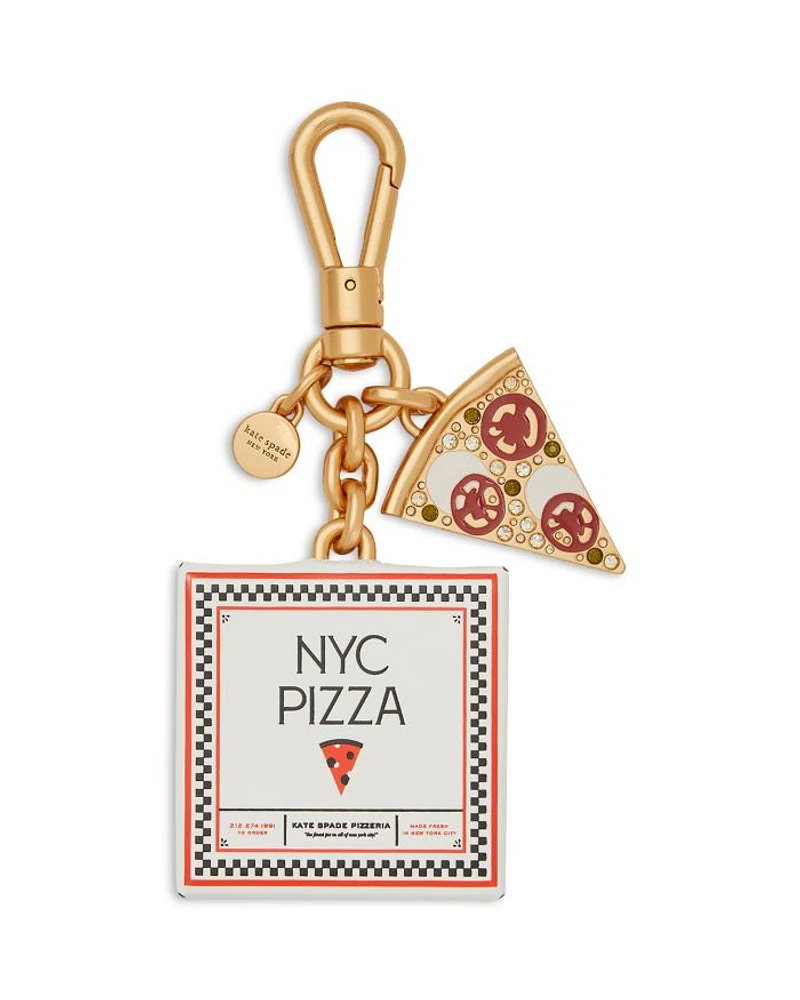 Slice Embossed Leather Bag Charm