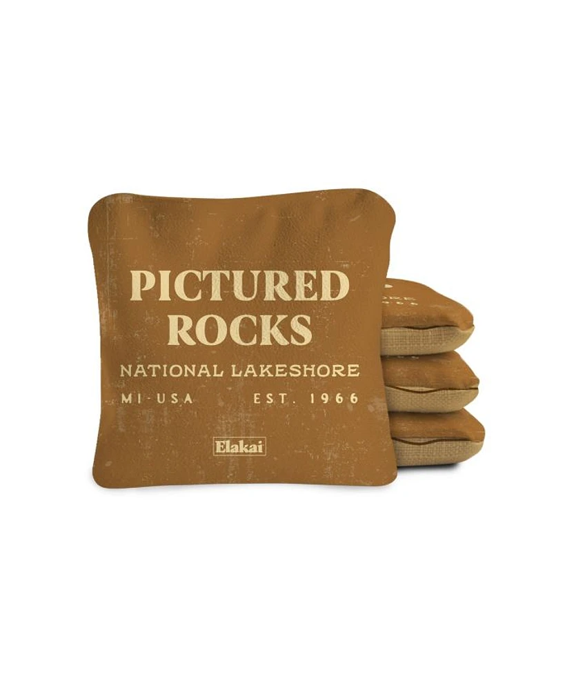 6x6 Pictured Rocks National Park Durasuede + Turbo Polyglide Pilot Versacraft Cornhole Bags