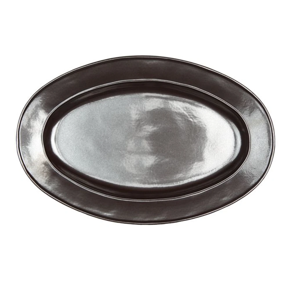 Pewter Stoneware 15" Oval Platter