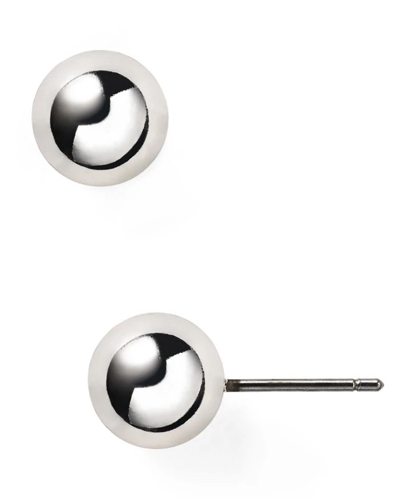Ball Stud Earrings, 6mm