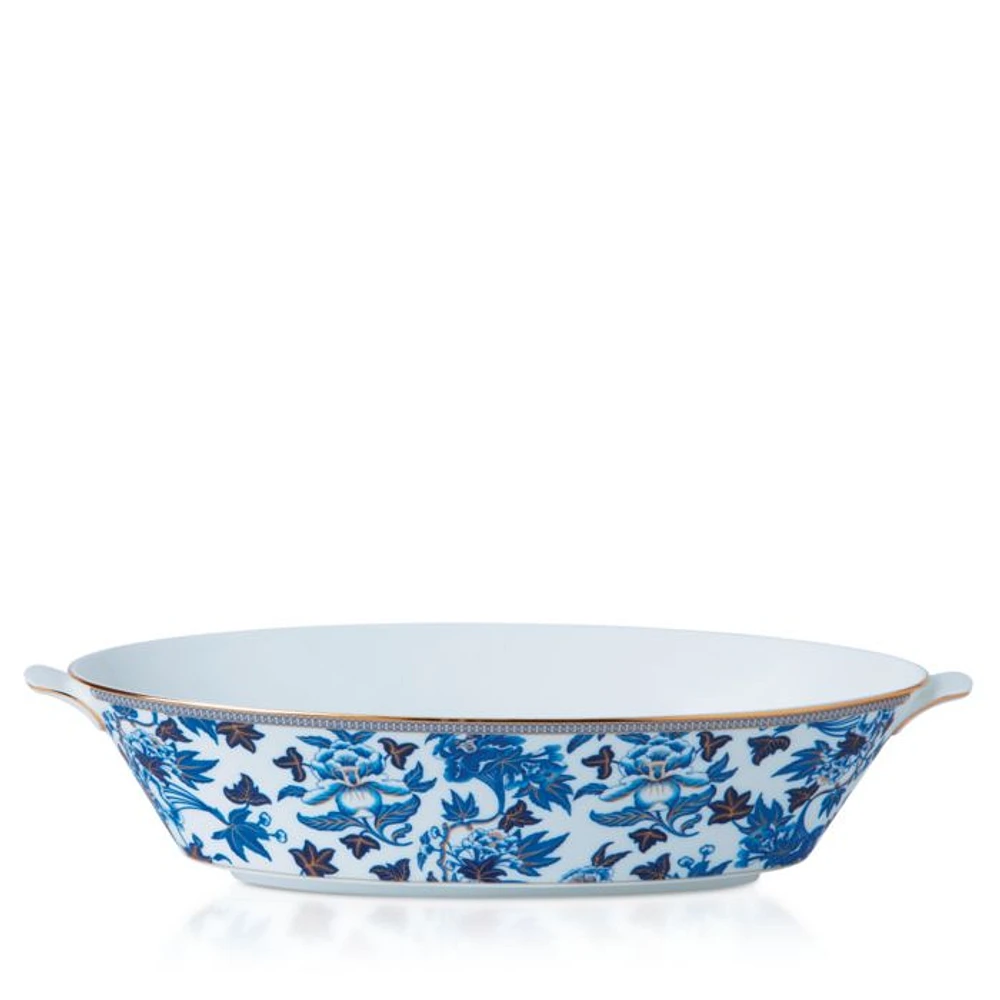 Hibiscus Oval Serving Bowl