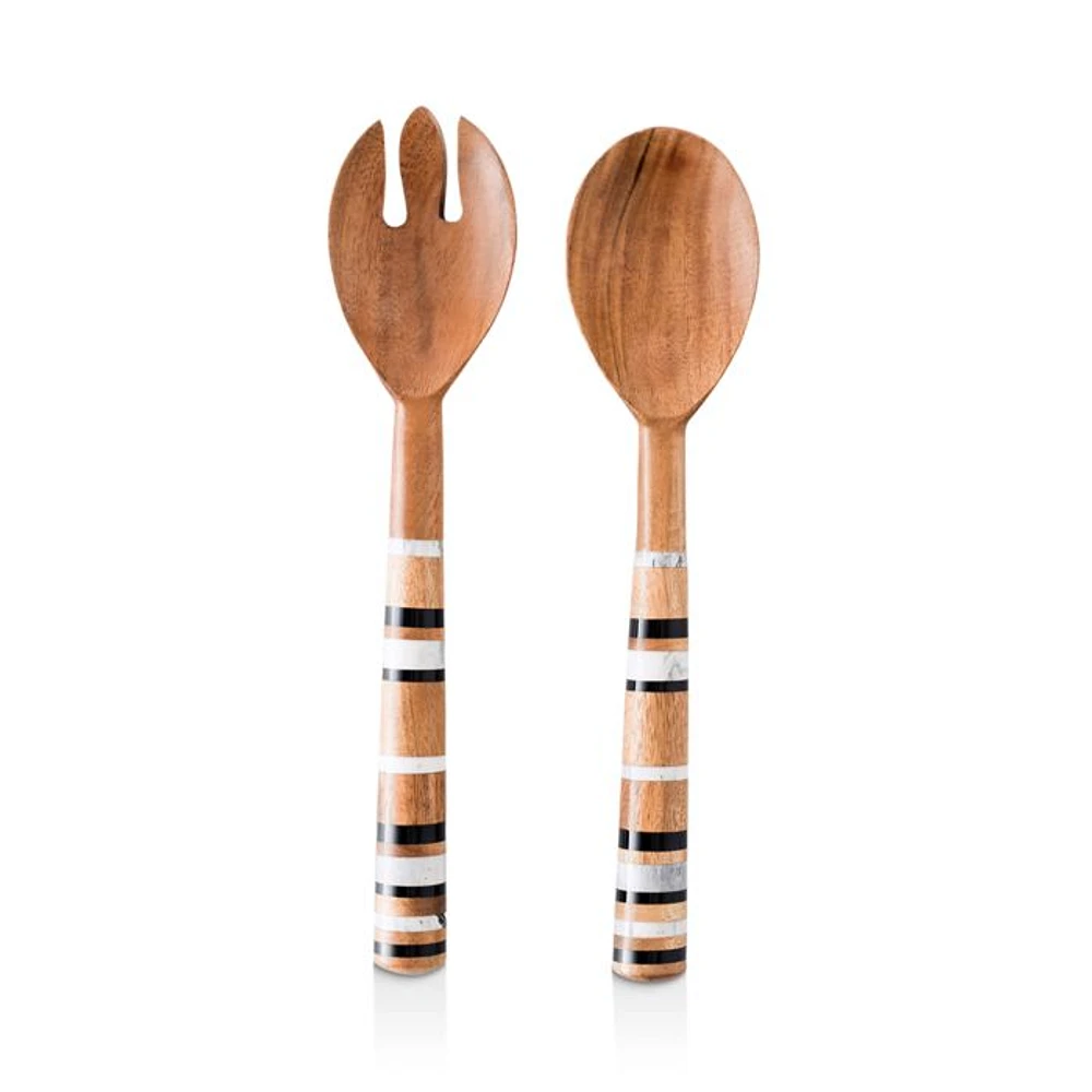 Stonewood Stripe Salad Server Set