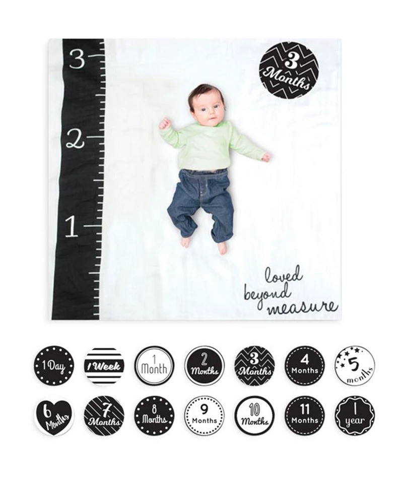 Loved Beyond Measure Baby Blanket & Age Cards Set