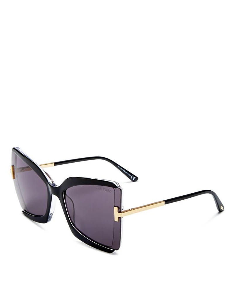 Gia Butterfly Sunglasses, 63mm