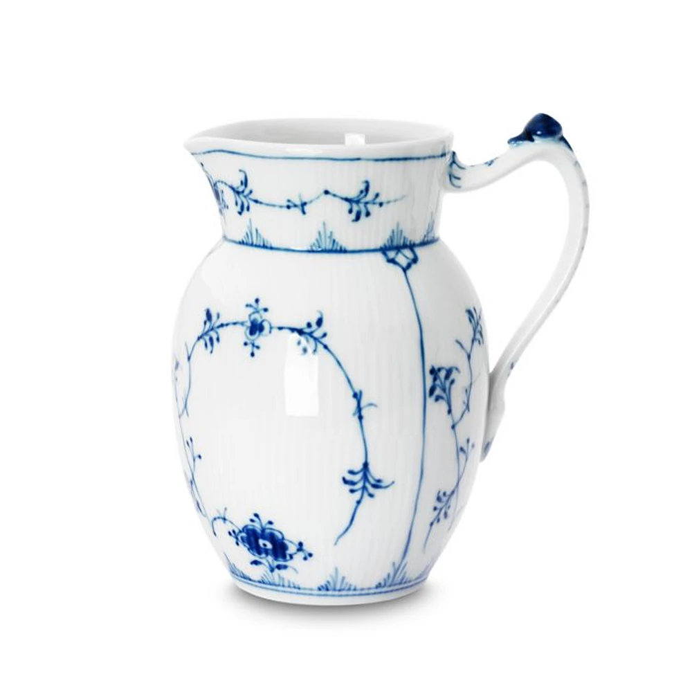 "Blue Fluted Plain" Pitcher