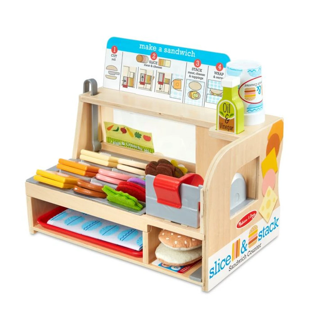 Slice & Stack Sandwich Counter Play Set - Ages 3-6