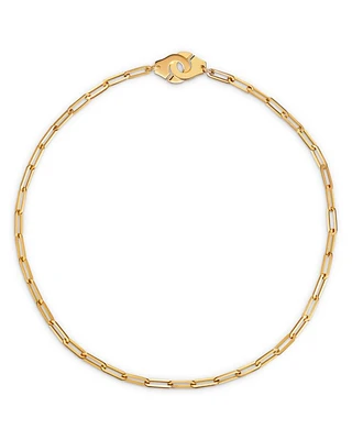 18K Yellow Gold Menottes Chain Necklace, 17.3"