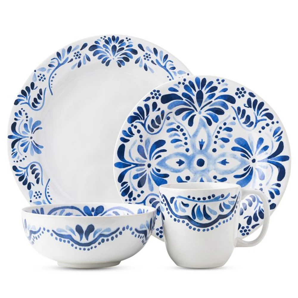 Iberian Journey Indigo 4 Piece Place Setting