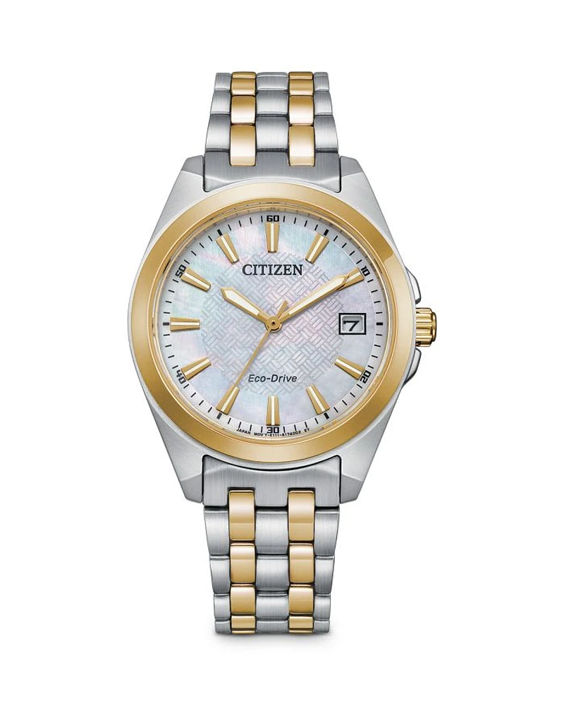 Women's Two-Tone Stainless Steel Bracelet Watch, 33mm