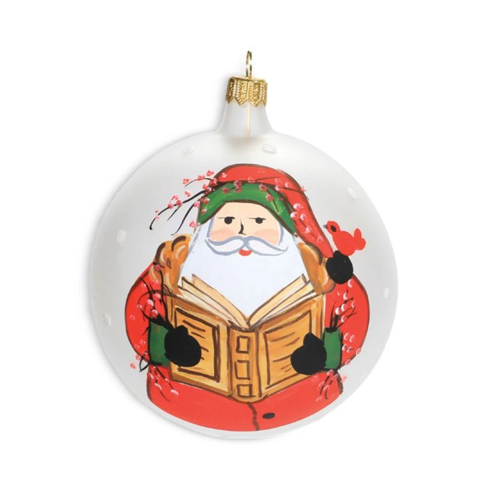 Old St. Nick Reading Ornament