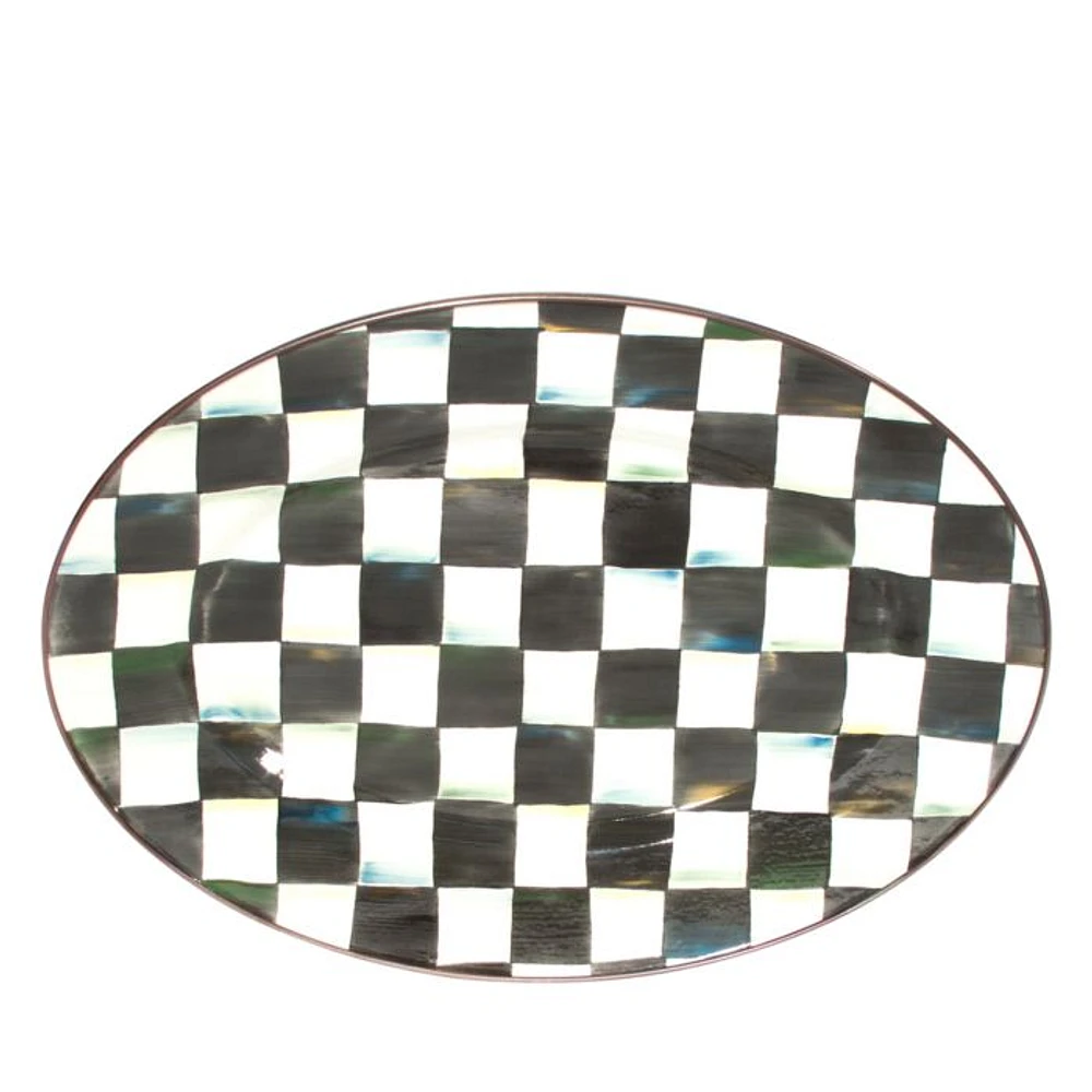 Courtly Check® Enamel Small Oval Platter