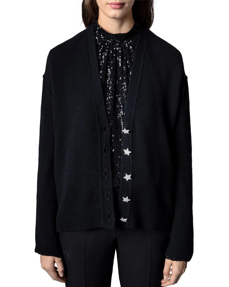 Star Button Cardigan