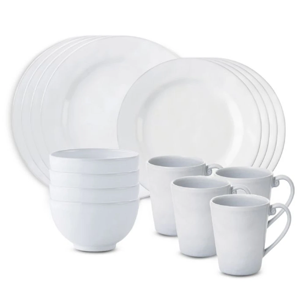 Quotidien White Truffle 16 Piece Dinnerware Set
