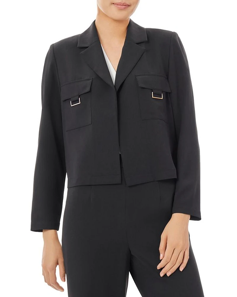 Soft Crepe Cropped Blazer