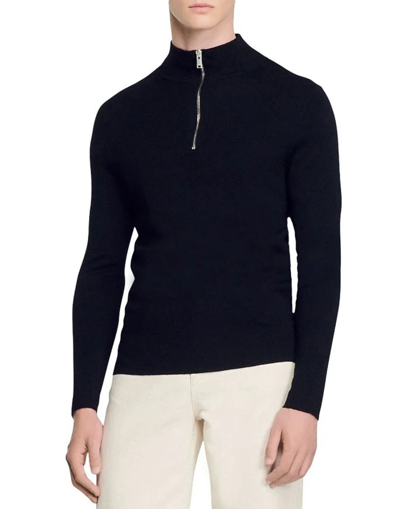 Wool Half Zip Sweater