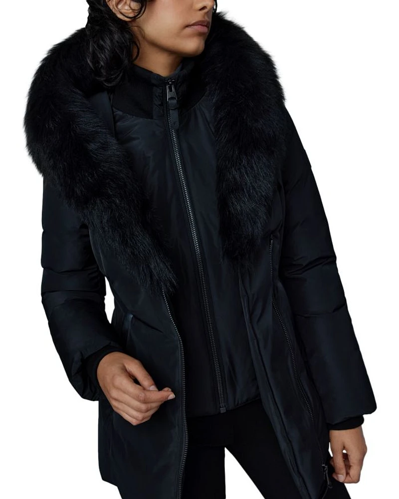 Adali Hooded Shearling Down Jacket