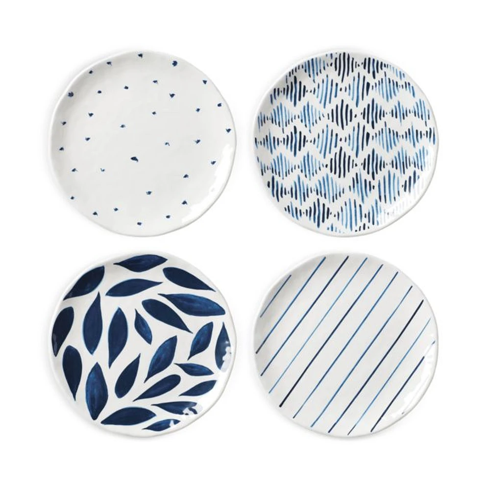 Blue Bay Melamine Assorted Accent Plates, Set of 4
