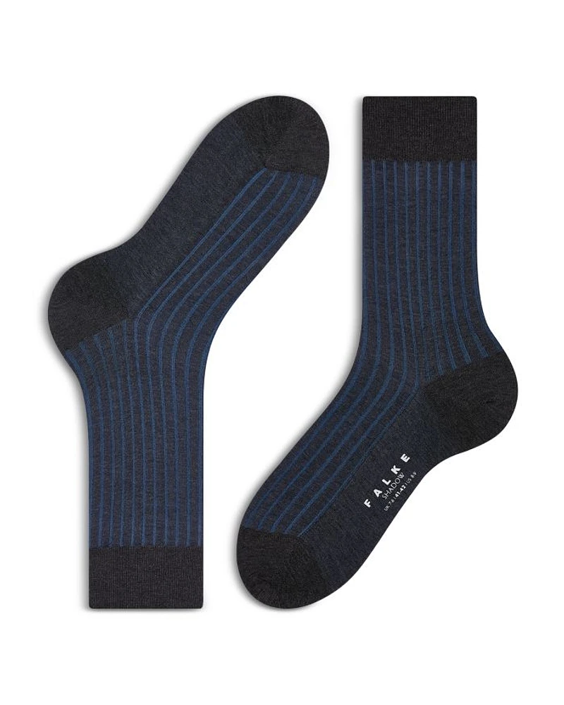 Shadow Mercerized Cotton & Nylon Dress Socks