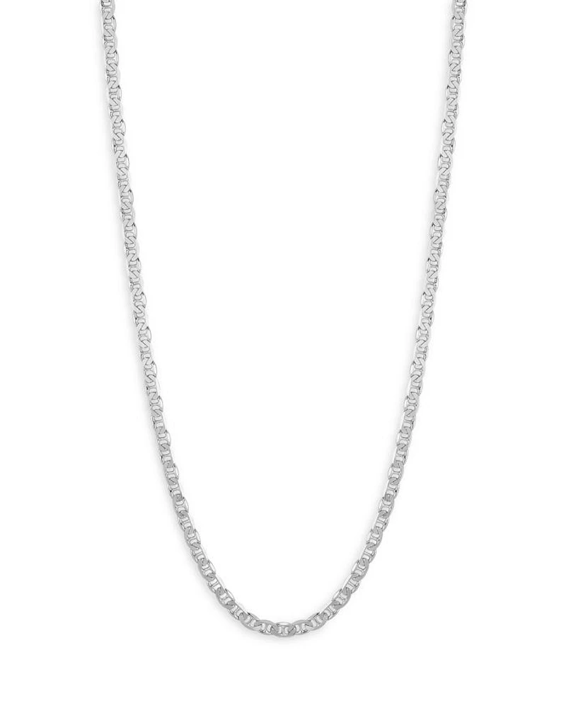 Sterling Silver 6mm Mariner Link Chain Necklace