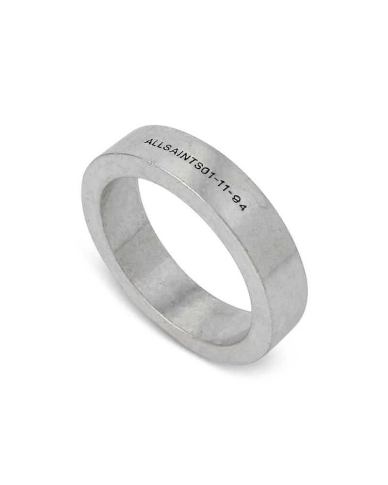 Logo Band Ring Sterling Silver