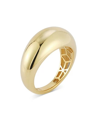 14K Yellow Gold Polished Dome Ring