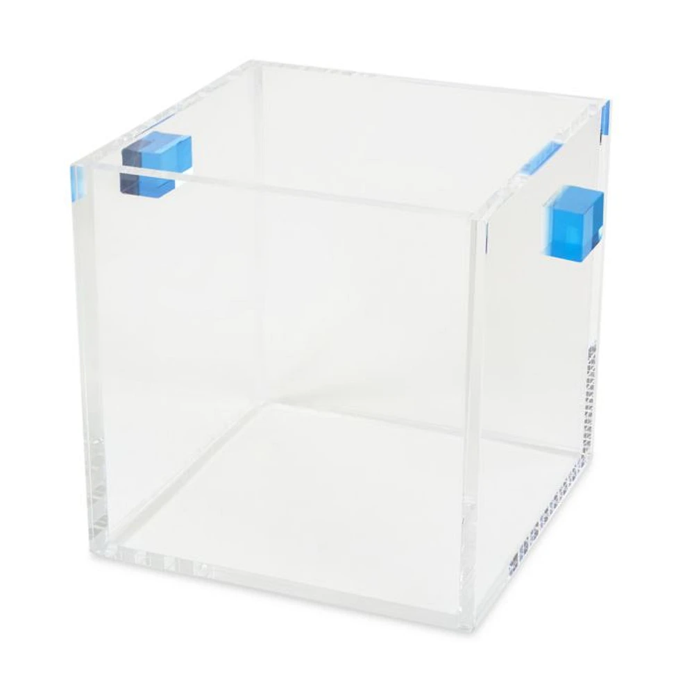 Clear Wine Cooler with Blue Handles