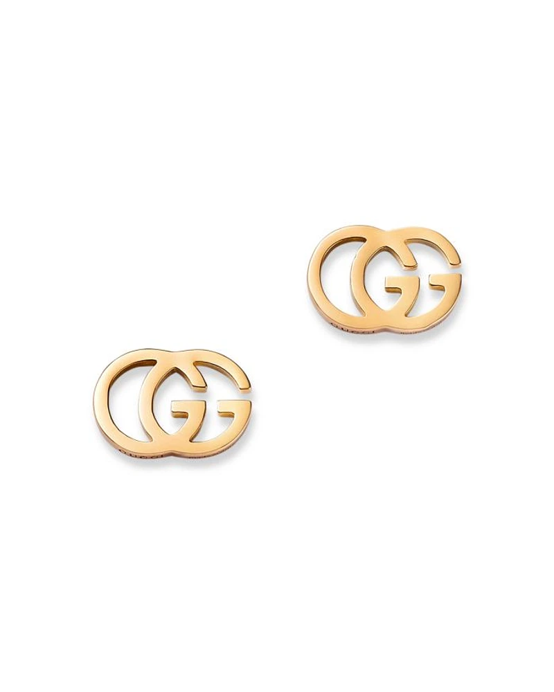 Gucci 18K Yellow Gold Running G Stud Earrings