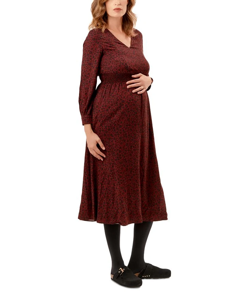 Leila Floral Print Maternity Nursing Dress