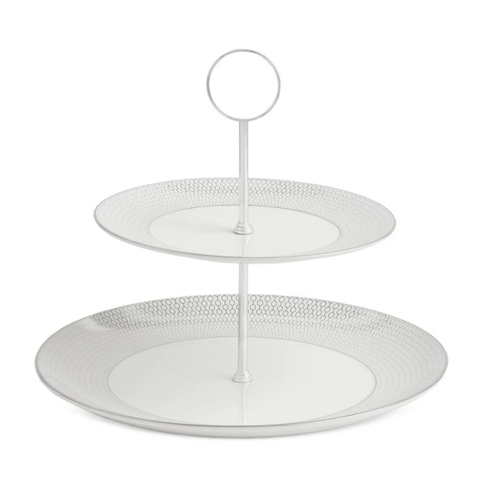 Gio Platinum 2 Tier Cake Stand