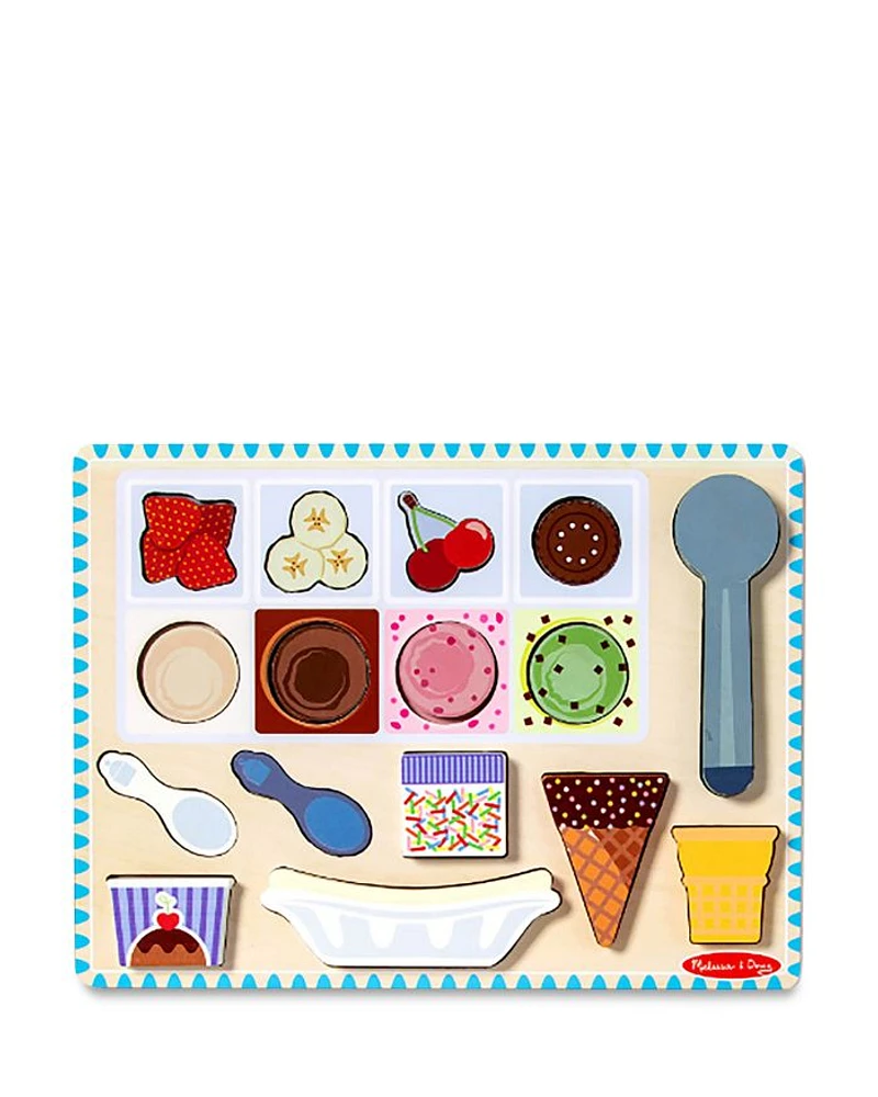 Wooden Magnetic Ice Cream Puzzle & Play Set - Ages 24 - 60 Months