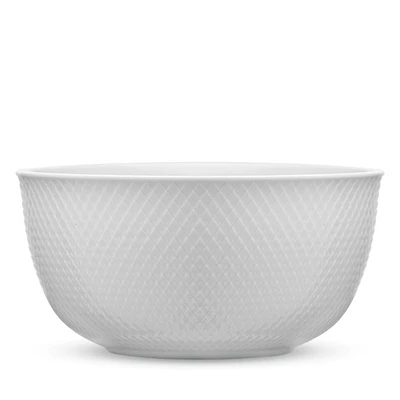 Lyngby Porcelain Rhombe Serving Bowl, White