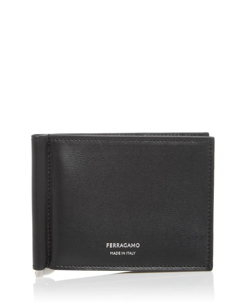 Men's Florence Leather Money Clip Bifold Wallet