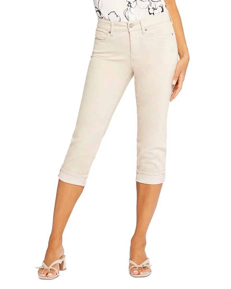 Petite Marilyn Cuffed Cropped Jeans Feather