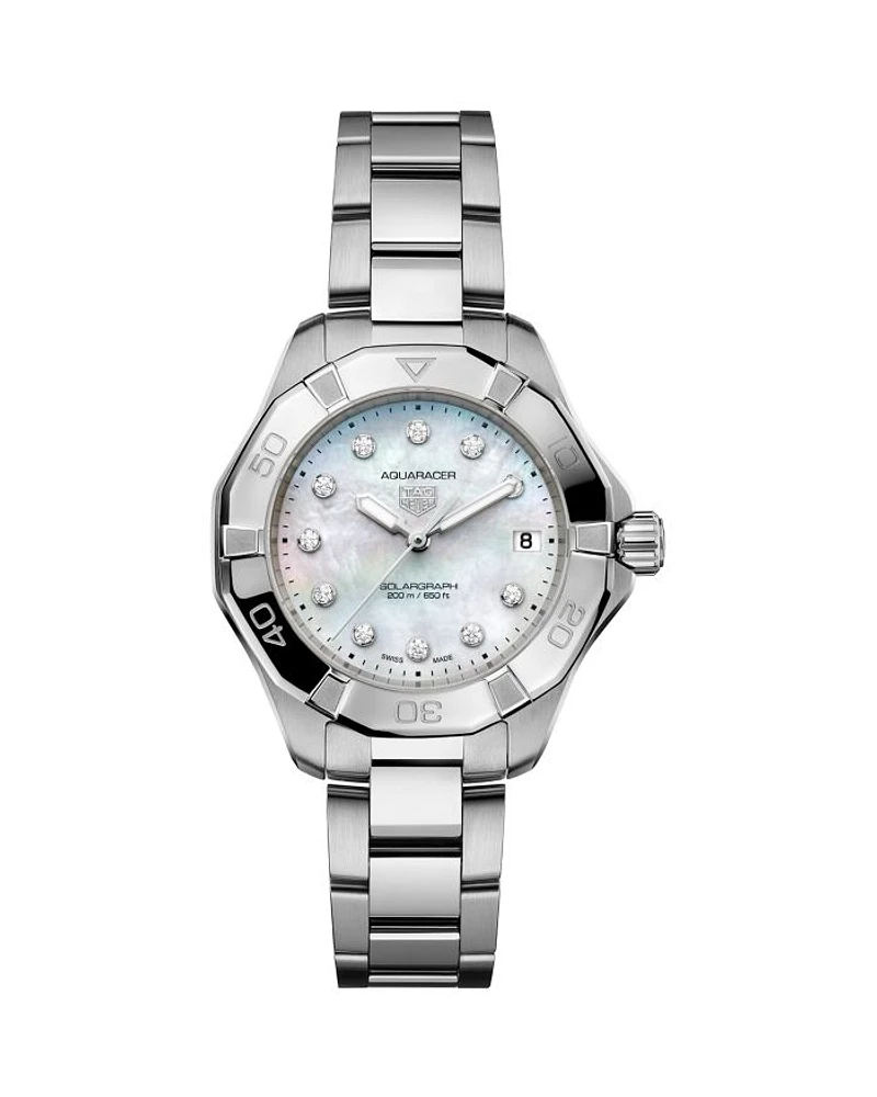 Aquaracer Professional 200 Solargraph & Diamond Watch, 34mm