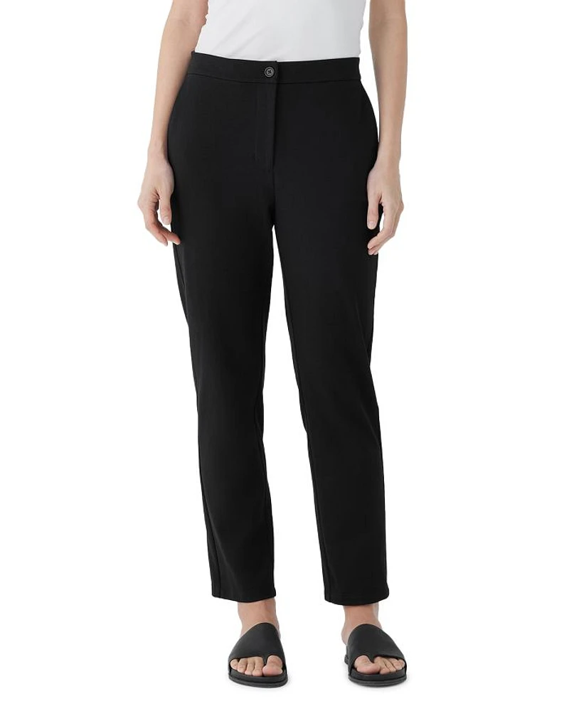 High Waist Slim Leg Ankle Pants