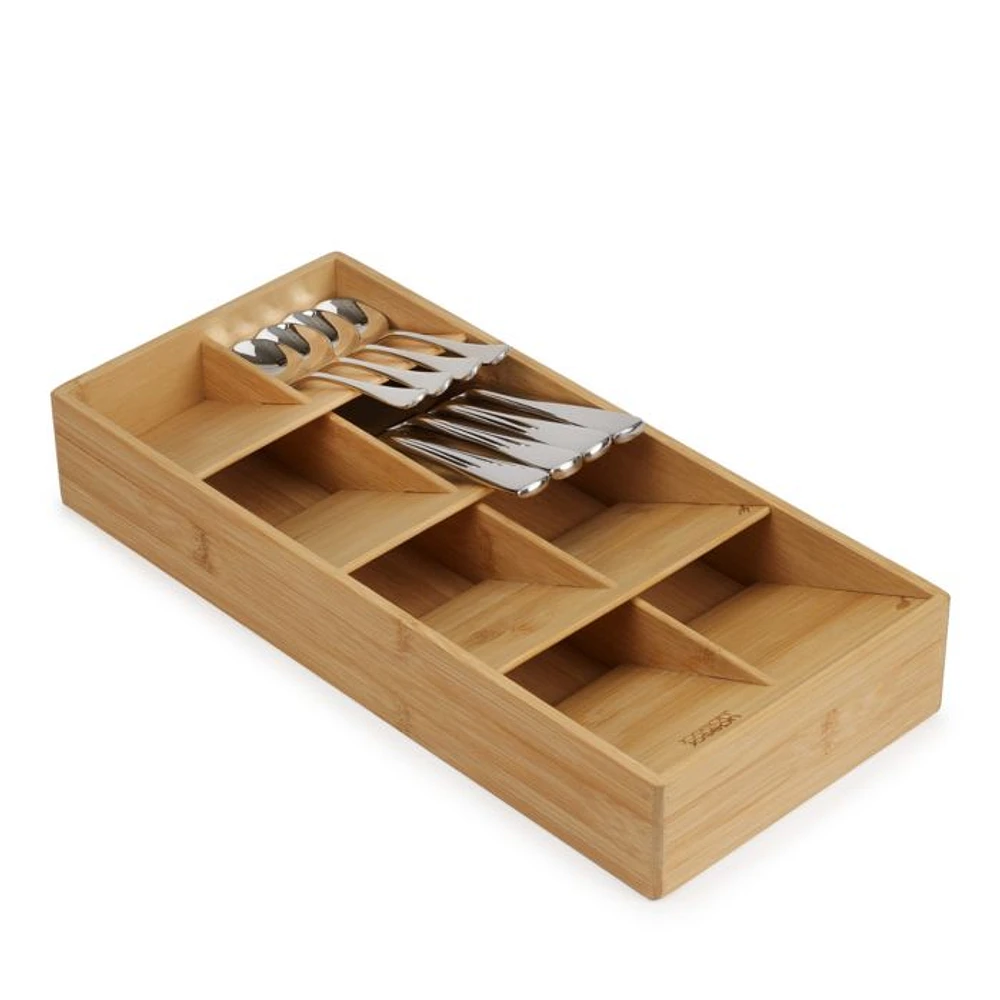 Bamboo Large Compact Cutlery Organizer