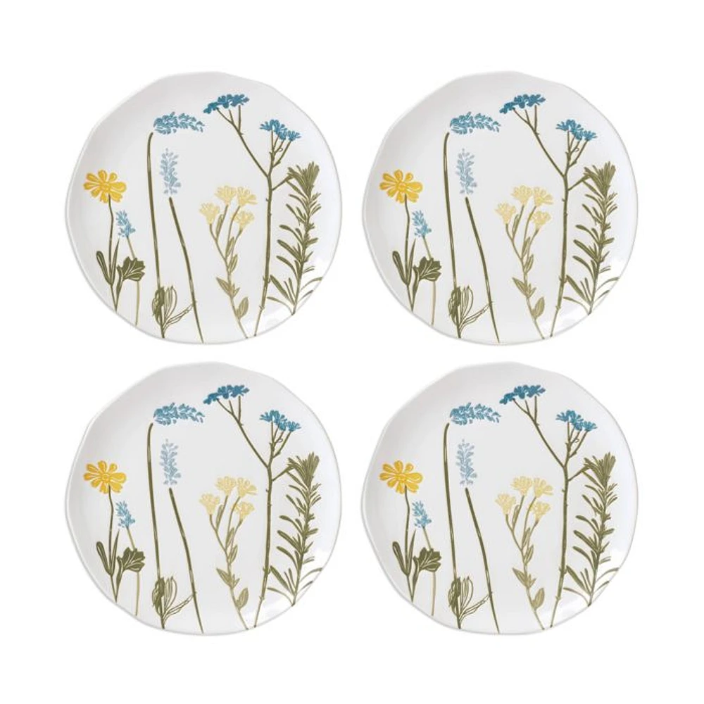 Wildflowers Accent Plates, Set of 4