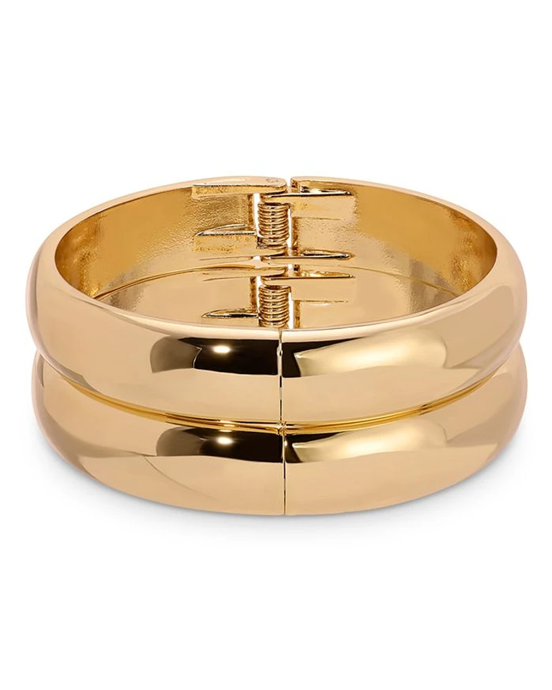 Polished Stacked Bangle Bracelets, Set of 2