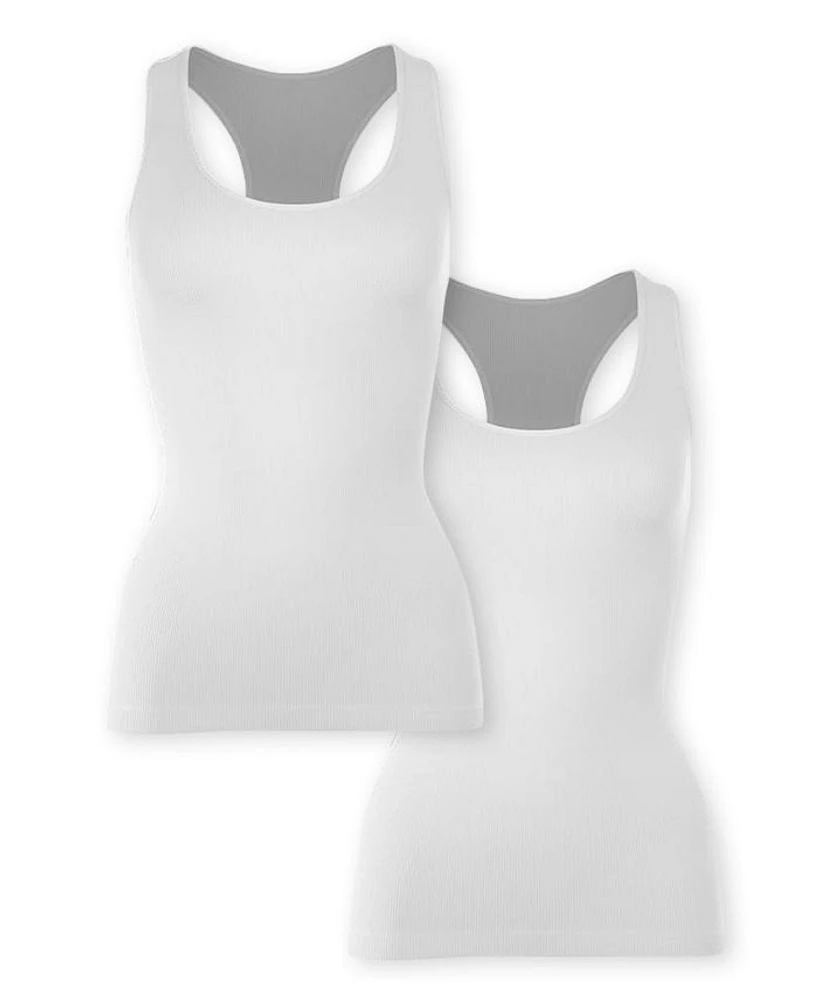 Bundle of Two Teen Ribbed Racer Back Juniors Tank Top - Big Kid