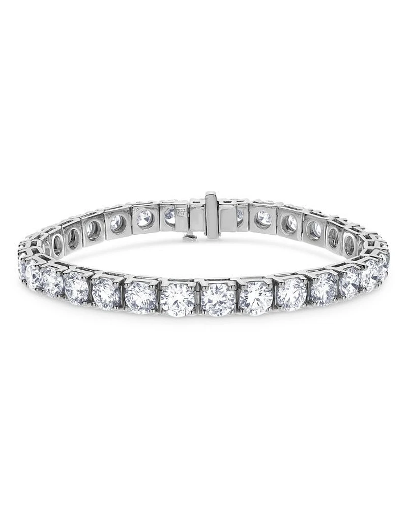 Certified Lab Grown Diamond Tennis Bracelet in 18K White Gold