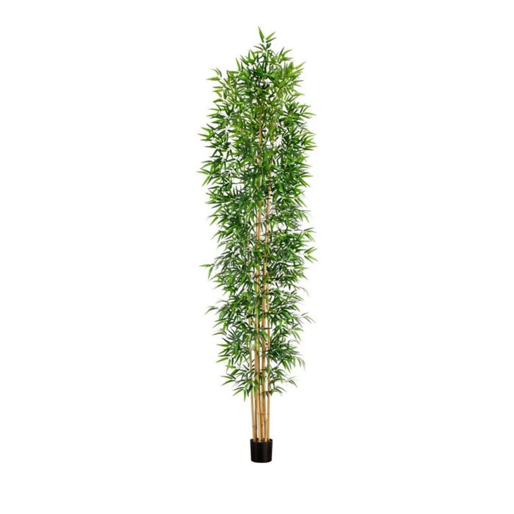 12' Artificial Bamboo Tree with Real Bamboo Trunks