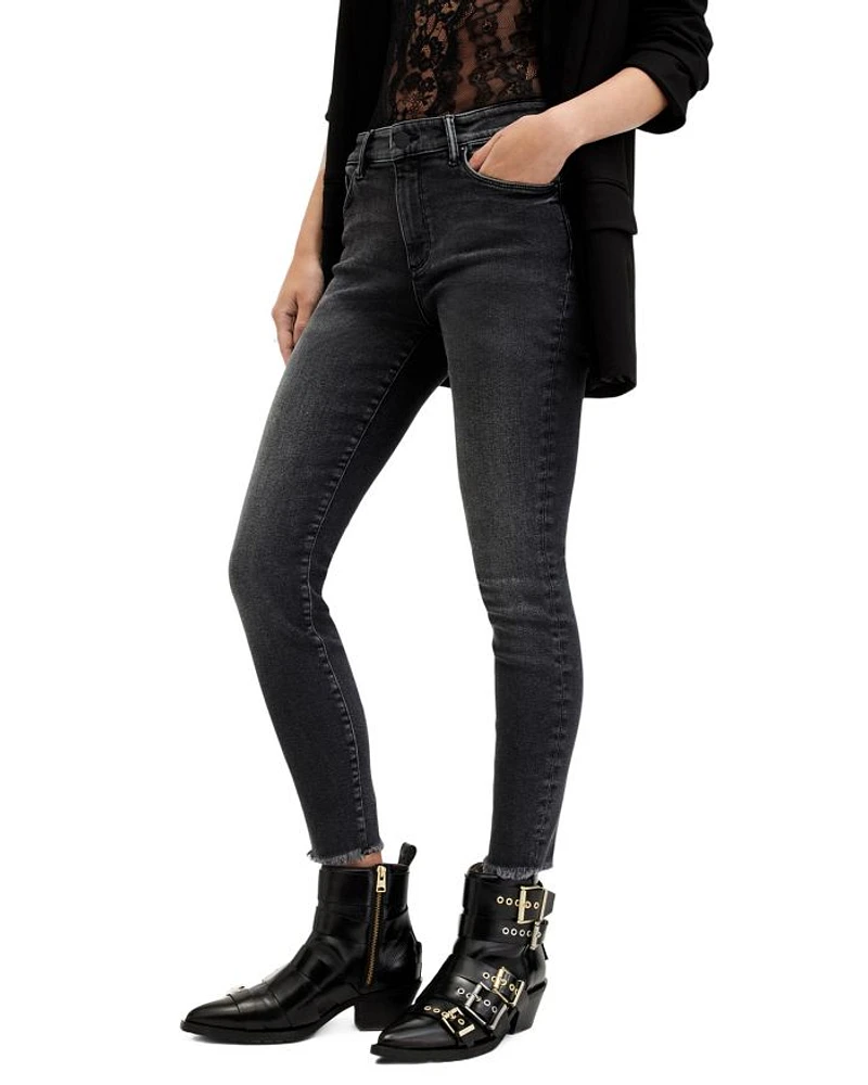 Miller High Rise Push Up Skinny Jeans Washed Black