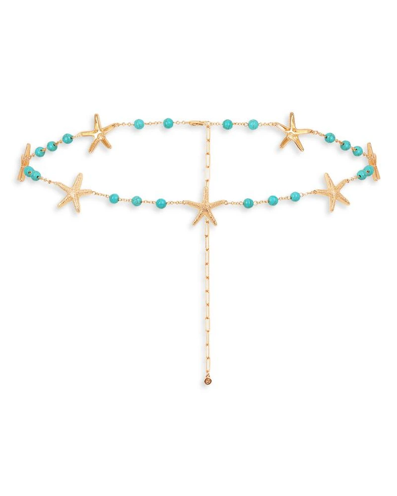 Starfish & Turquoise Linked Body Chain