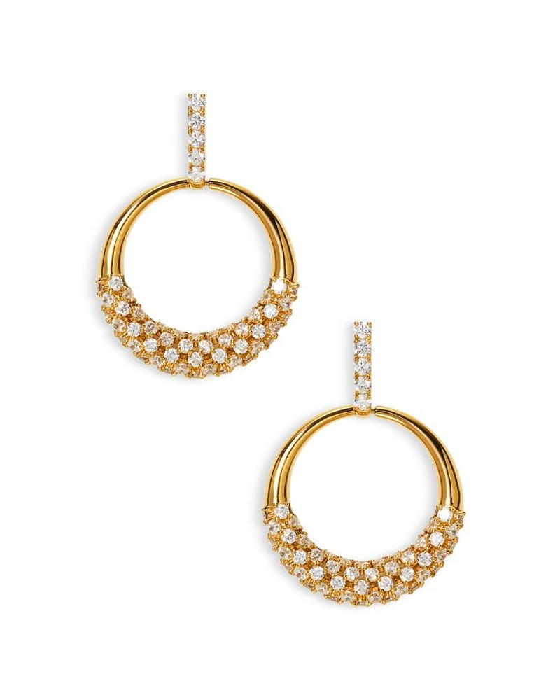 Cubic Zirconia Juno Doorknocker Drop Earrings